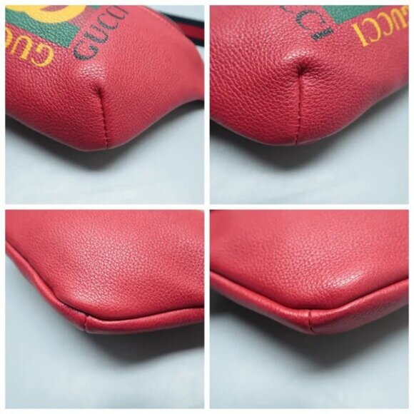GUCCI Print Red Leather Crossbody bag 646-061425 - Picture 5 of 12
